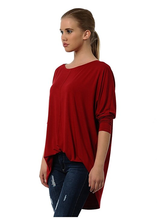 Asymmetry Kırmızı Kadın Bluz 4