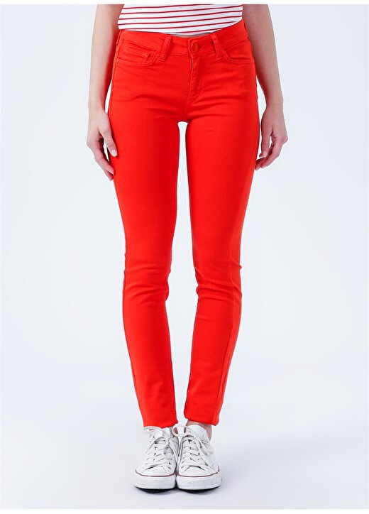 T-Box Neon Kırmızı Kadın Pantolon 2