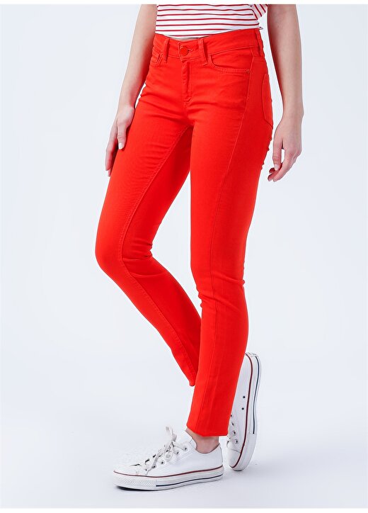 T-Box Neon Kırmızı Kadın Pantolon 3