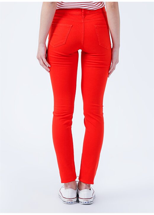 T-Box Neon Kırmızı Kadın Pantolon 4
