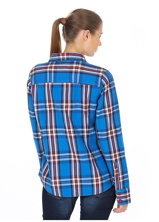 T-Box Mavi Kadın Gömlek 2