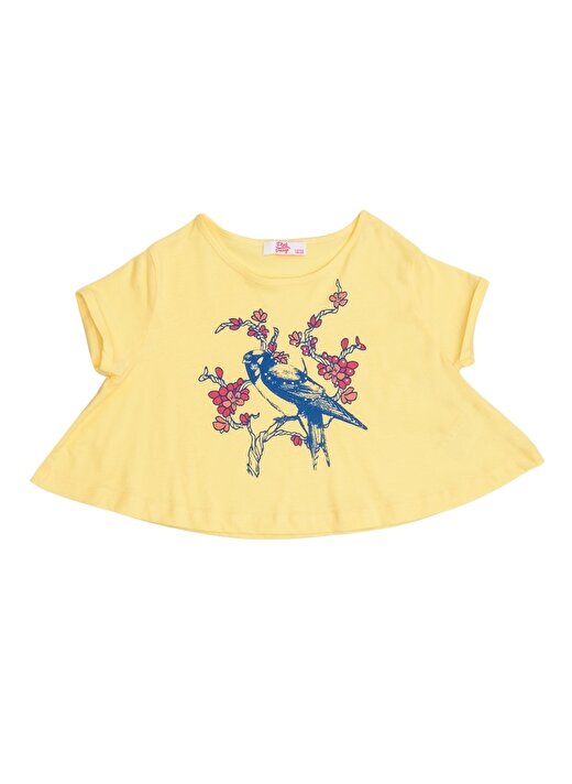 Pink&Orange Sarı Baskı Desenli Kız Çocuk T-Shirt 1