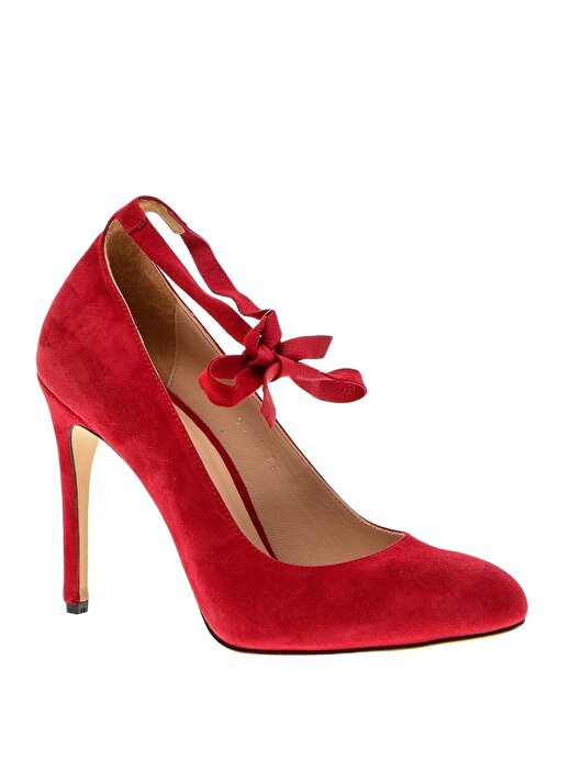 House Of Camellia Yüksek Topuk Gerçek Deri Kırmızı Kadın Düz Ayakkabı 2