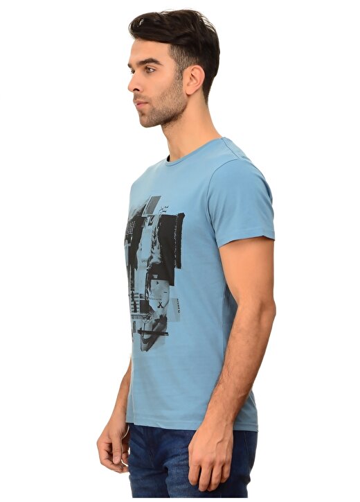 Blend Neon Mavi Erkek T-Shirt 3