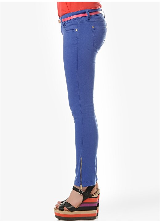 Asymmetry Neon Lacivert Kadın Pantolon 3