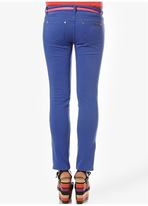 Asymmetry Neon Lacivert Kadın Pantolon 4