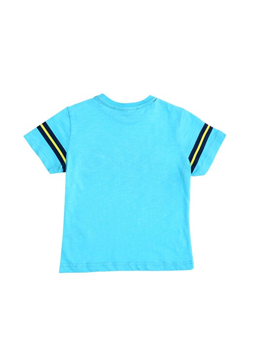 Funky Rocks GEO10-T Koyu Turkuaz Yazı Baskılı Erkek Çocuk T-Shirt 2