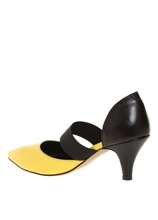 Outpost Topuklu Sarı Siyah Kadın Ayakkabı 2