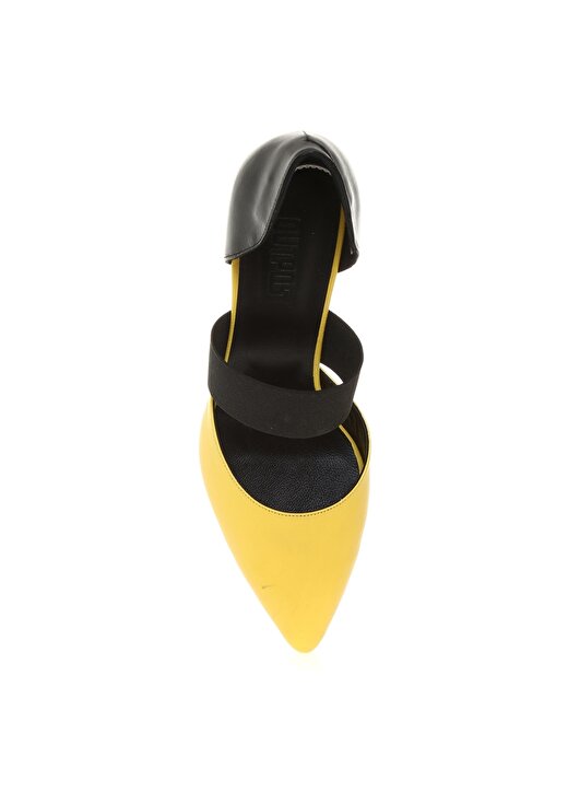 Outpost Topuklu Sarı Siyah Kadın Ayakkabı 4