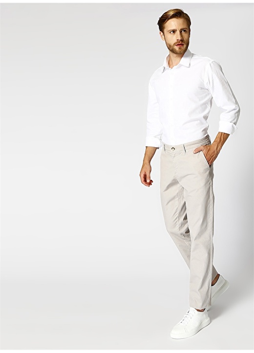 Pierre Cardin Casual Bej Klasik Pantolon 1