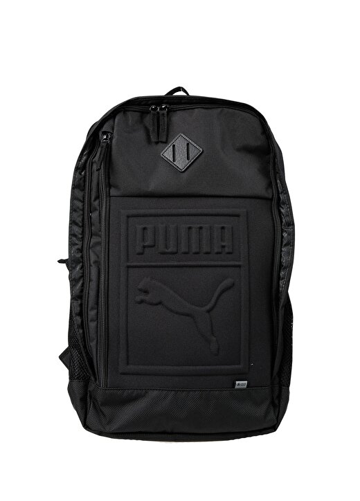 Puma 7558101 Dolgulu Ayarlanabilir Askılı Cepli Fermuarlı Logo Kabartmalı Siyahsırt Çantası 1