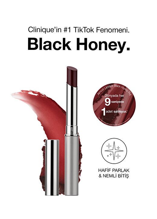 Clinique Almost Lipstick Ruj Black Honey Renkli Dudak Balmı 1.9GM/.06OZ 2