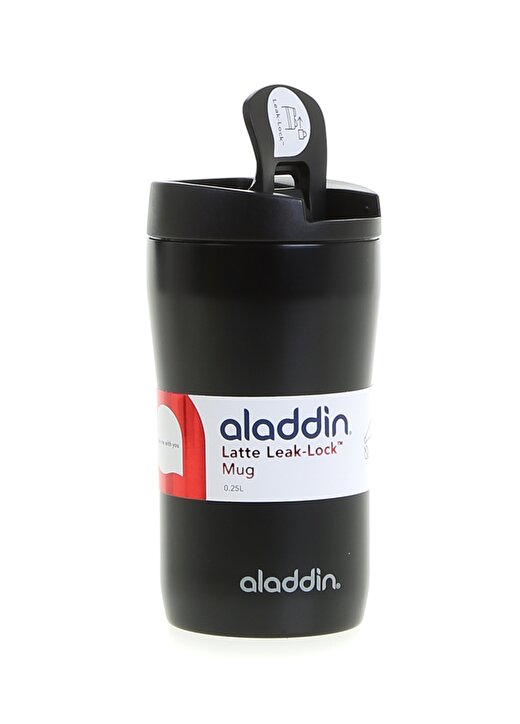 Aladdin Siyah 0.25 Lt Paslanma Çelik Termos 10-06632-002 Latte 1