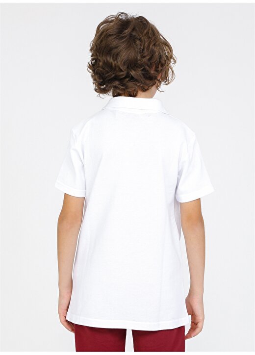 Limon Erkek Çocuk Polo Yaka Beyaz T-Shirt 4