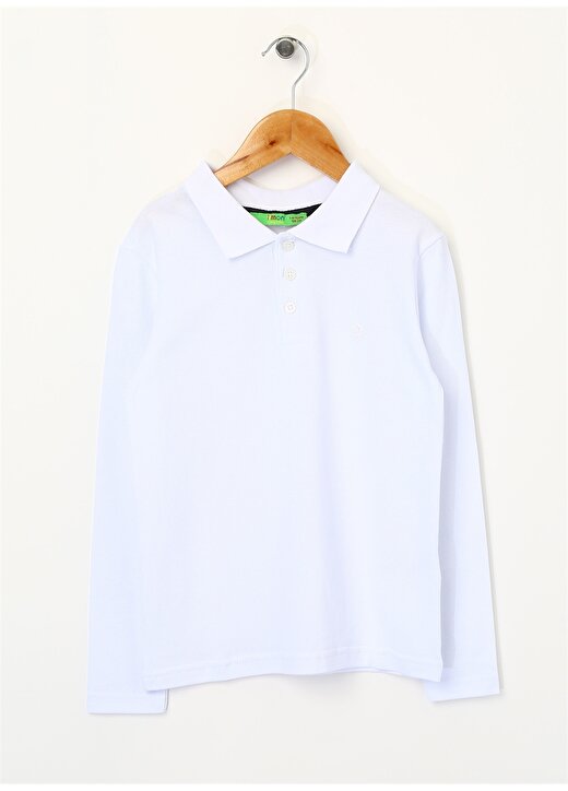 Limon Erkek Çocuk Polo Yaka Beyaz T-Shirt 1