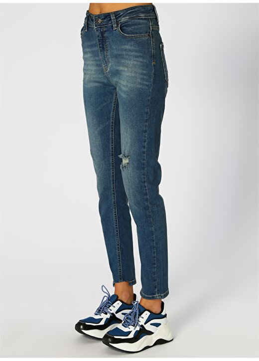 T-Box Kadın Skinny Mavi Denim Pantolon 3