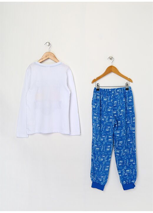 Limon Erkek Çocuk Mavi-Beyaz Pijama Takımı 2
