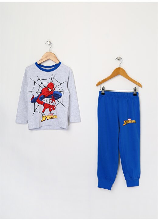 Limon Erkek Çocuk Spider-Man Baskılı Gri-Mavi Pijama Takımı 1