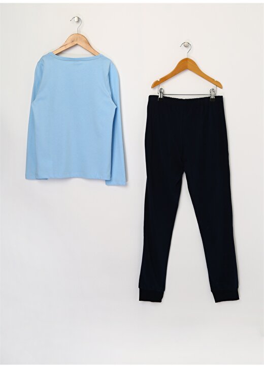 Limon Kız Çocuk Mavi-Siyah Pijama Takımı 2