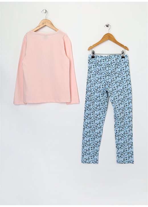 Limon Kız Çocuk Pembe Pijama Takımı 2