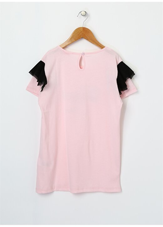 Pink&Orange Kız Çocuk Bisiklet Yaka Yazılı Pembe T-Shirt 2