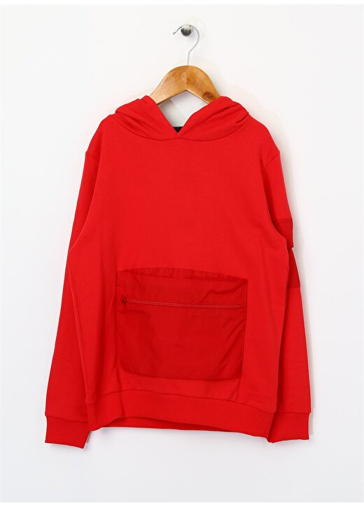Funky Rocks Erkek Çocuk Kapüşonlu Kırmızı Sweatshirt 1