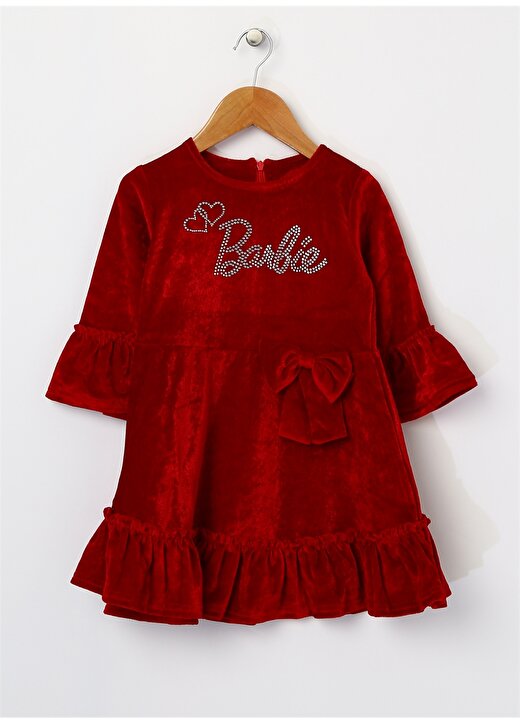 Barbie Kadife Kırmızı Elbise 1