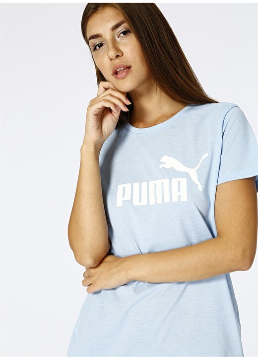 Puma Ess Logo Heather T-Shirt 1