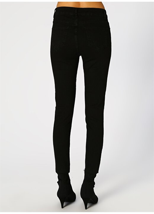 T-Box Kadın Skinny Denim Siyah Denim Pantolon 4