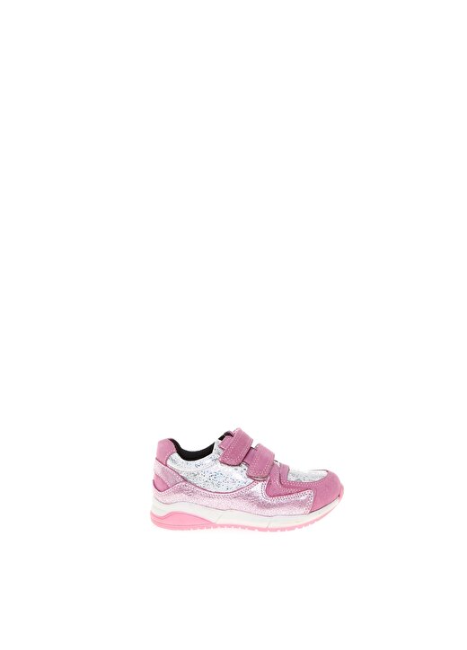 Pink&Orange Kız Çocuk Deri Gümüş Yürüyüş Ayakkabısı 1