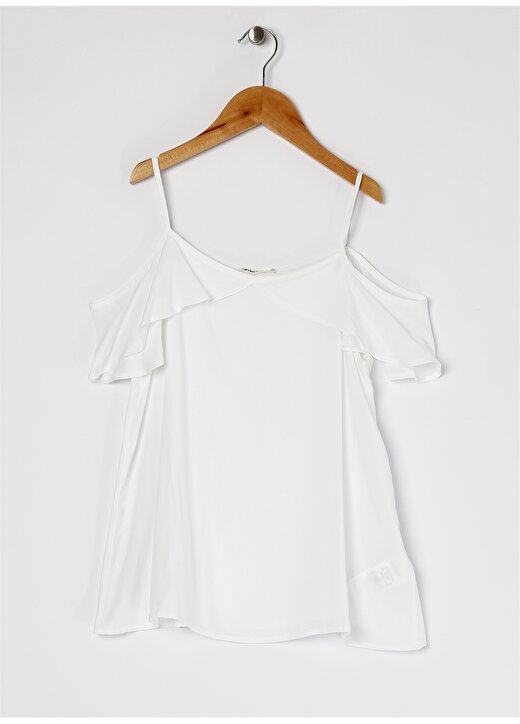Koton Kız Çocuk Kol Detaylı Beyaz Bluz 1