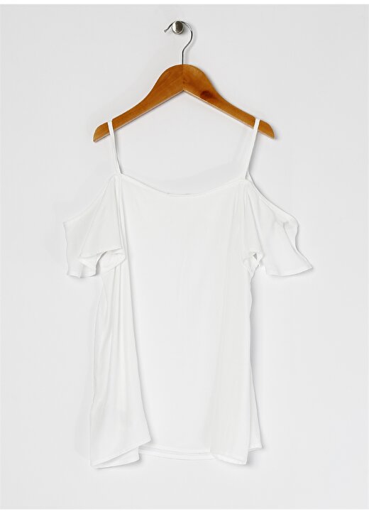 Koton Kız Çocuk Kol Detaylı Beyaz Bluz 2