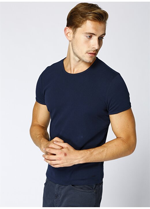 Mavi Lacivert Basic T-Shirt 3