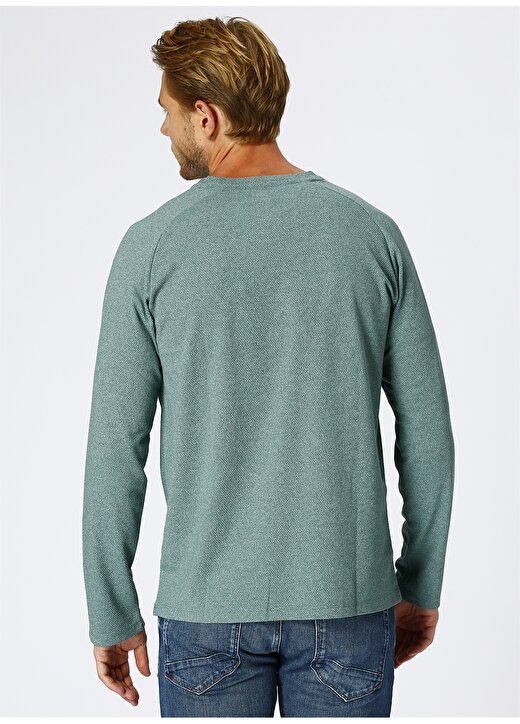 Mavi Uzun Kol Penye Çam Yeşili T-Shirt 4
