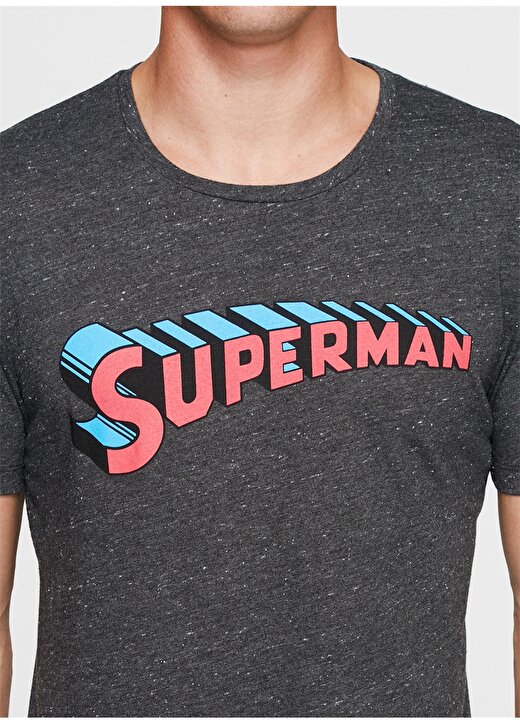 Mavi Superman Metal Gri T-Shirt 3