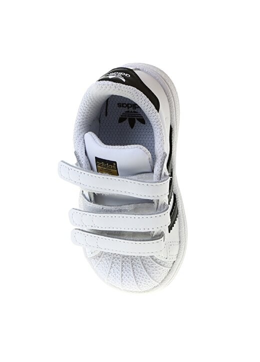 Adidas BZ0418 Superstar C Bantlı Superstar Erkek Bebek Yürüyüş Ayakkabısı 4