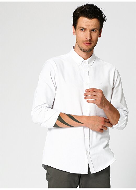 Pierre Cardin Slim Fit Beyaz Gömlek 1