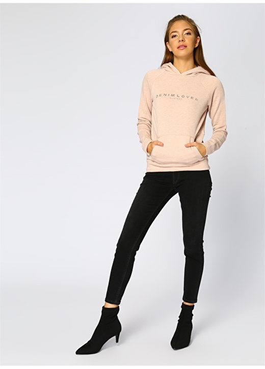 Mustang Kapüşonlu Pudra Sweatshirt 2