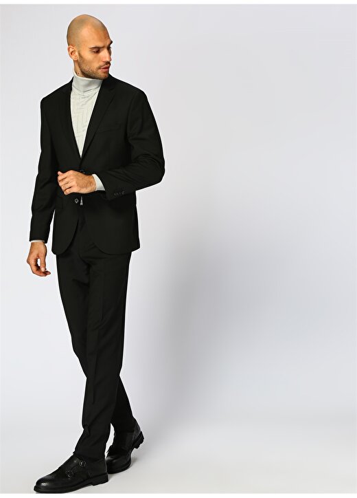 George Hogg Slim Fit Siyah Takım Elbise 1