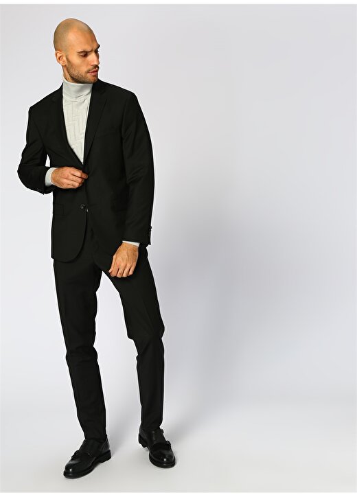 George Hogg Slim Fit Siyah Takım Elbise 3