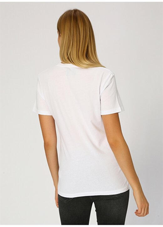 Calvin Klein Jeans Beyaz Kadın T-Shirt CORE MONOGRAM LOGO TEE 4