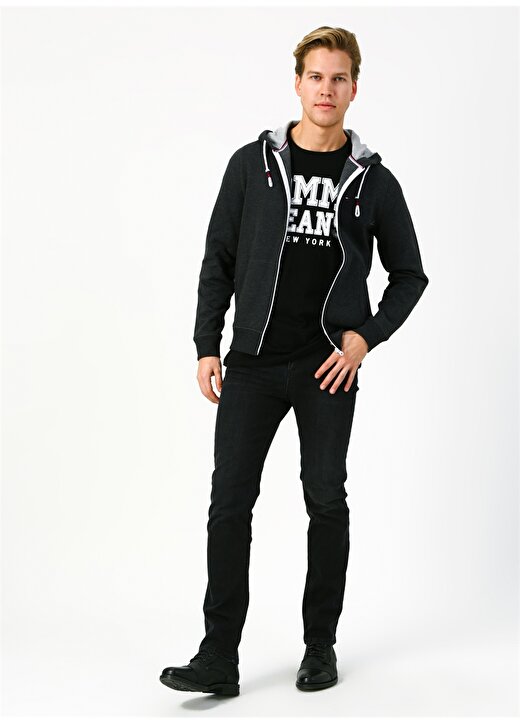 Tommy Jeans Kapüşonlu Siyah Sweatshirt 2