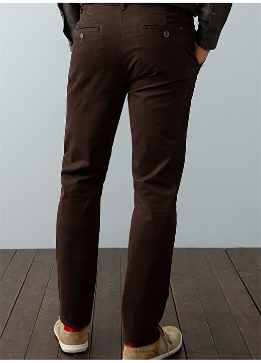 U.S. Polo Assn. Slim Fit Düz Kahve Erkek Klasik Pantolon 2