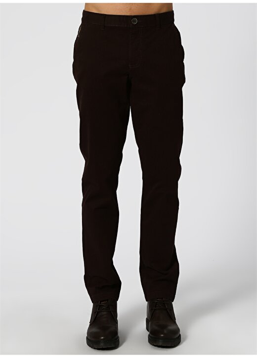 U.S. Polo Assn. Slim Fit Düz Kahve Erkek Klasik Pantolon 4