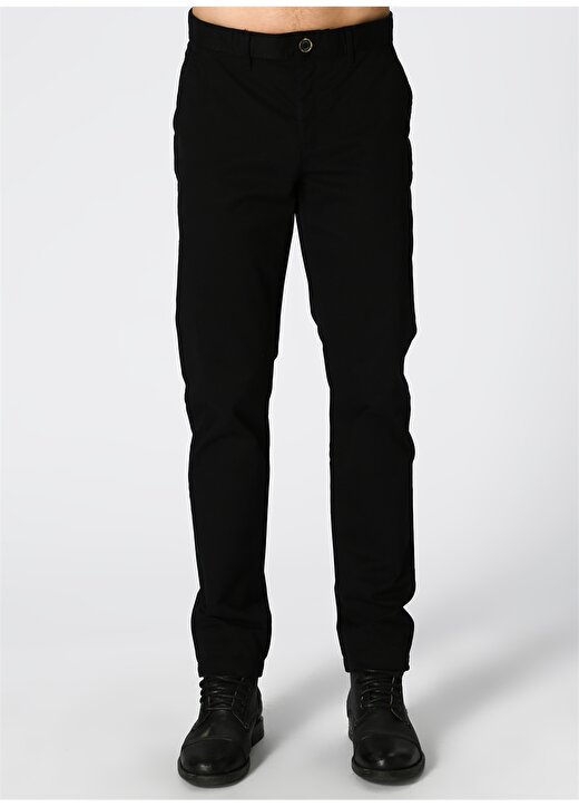U.S. Polo Assn. Normal Bel Normal Paça Slim Fit Siyah Erkek Klasik Pantolon G081GL078.000.6638 2