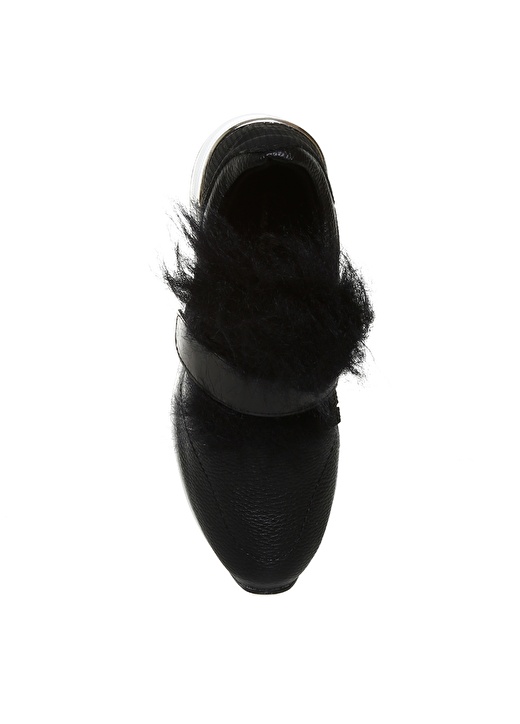 Pierre Cardin Tüy Detaylı Siyah Düz Ayakkabı 4