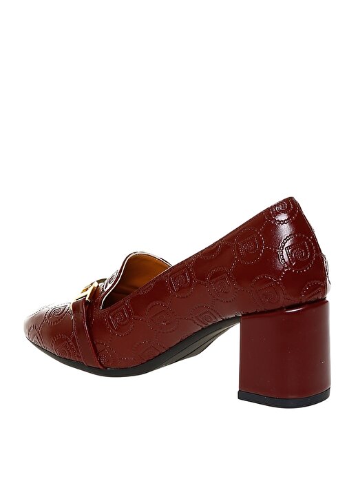 Pierre Cardin Logo Baskılı Toka Detaylı Kırmızı Kadın Topuklu Ayakkabı 2