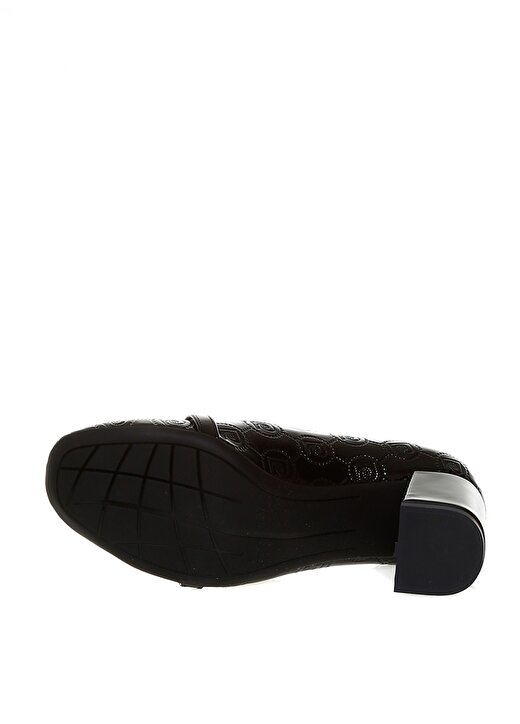 Pierre Cardin Logo Baskılı Toka Detaylı Siyah Kadın Topuklu Ayakkabı 3