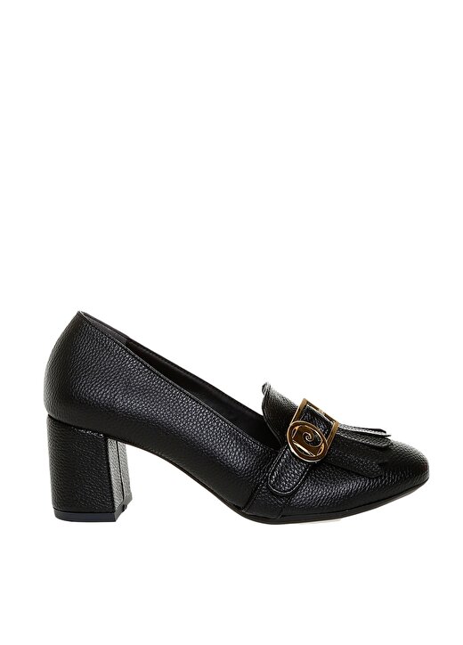 Pierre Cardin Logo Tokalı Siyah Kadın Topuklu Ayakkabı 1