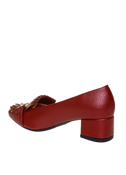 Pierre Cardin Logo Tokalı Kırmızı Kadın Topuklu Ayakkabı 2